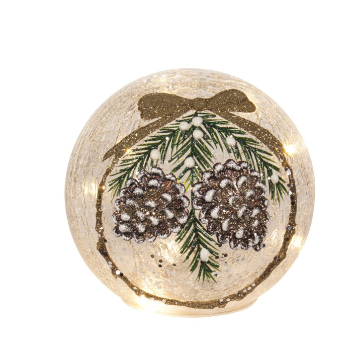 LED Gold Pinecone Globe