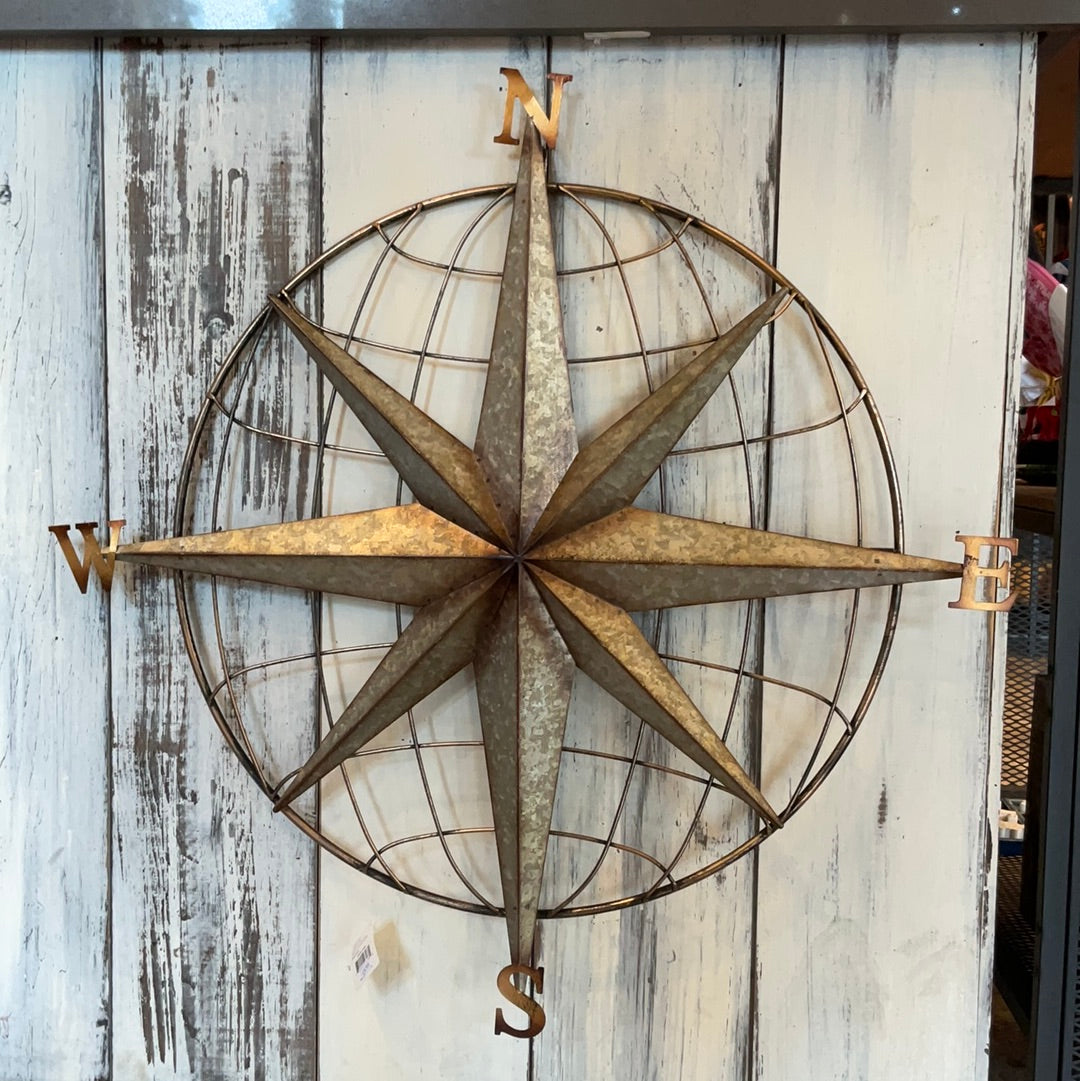 Metal Compass Wall Art