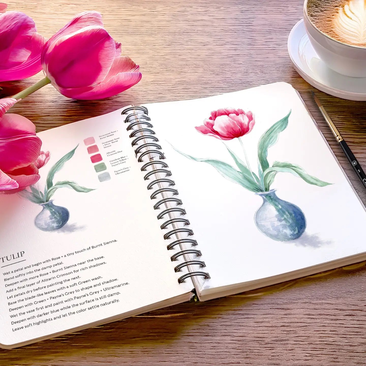 Blooms & Bouquets Colour Watercolour Workbook