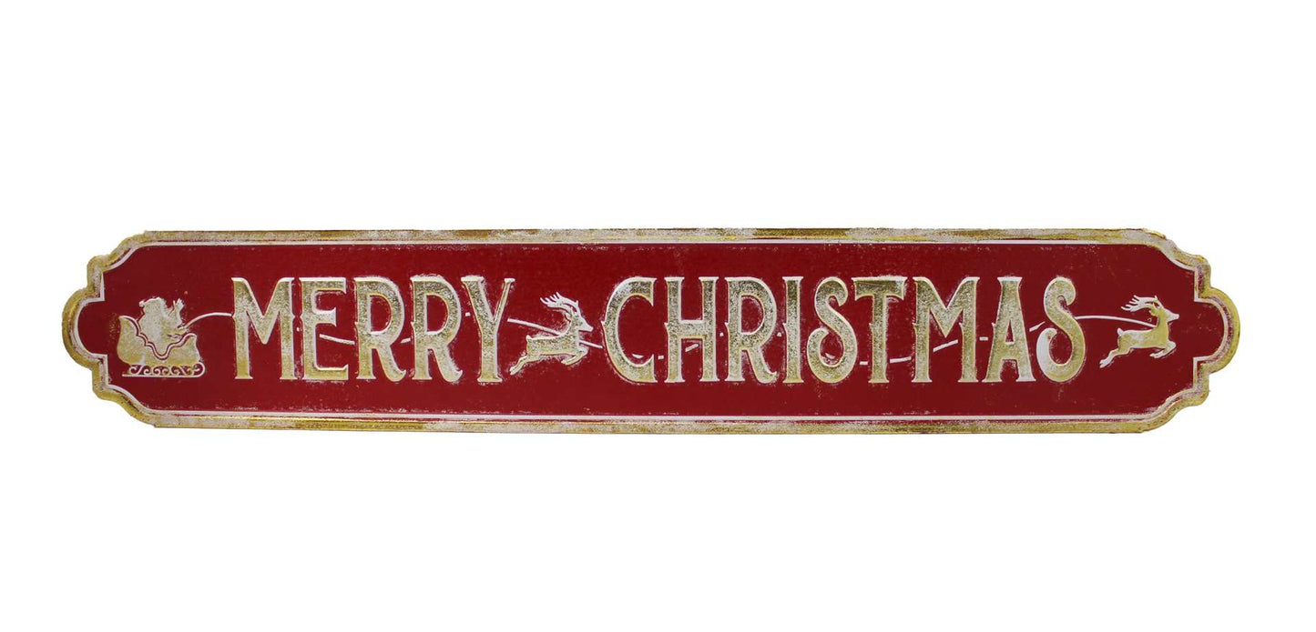 Metal Merry Christmas Wall Sign