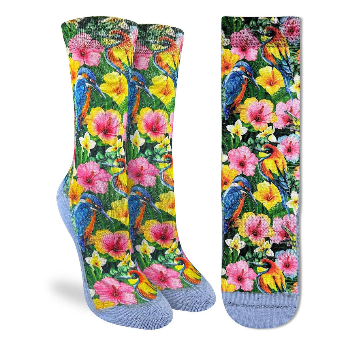 Tropical Birds & Flowers Socks