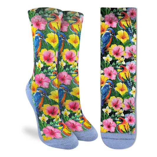 Tropical Birds & Flowers Socks