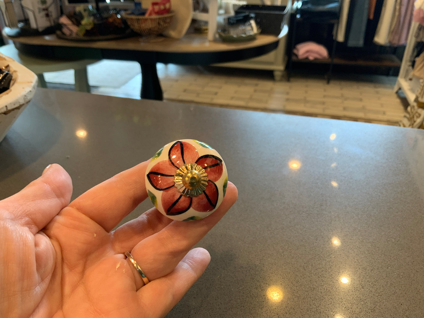 Ceramic Flower Knob