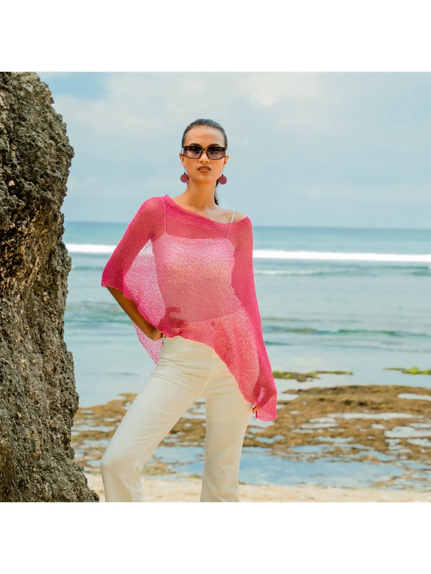 Sheer Mesh Poncho