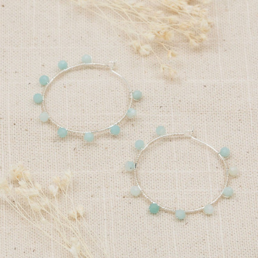 Pritti Hoops | Amazonite