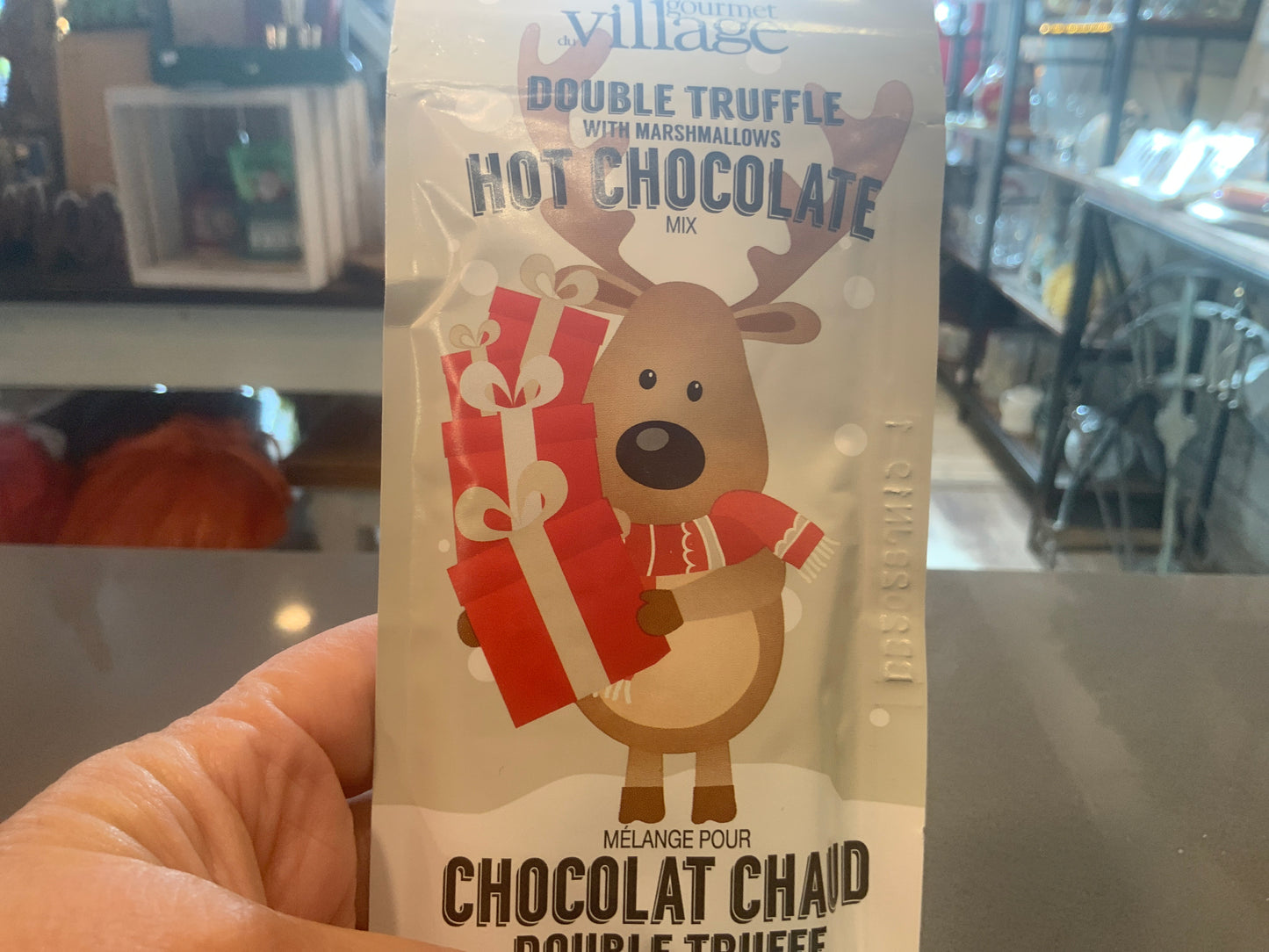 Double truffle with marshmallows hot chocolate