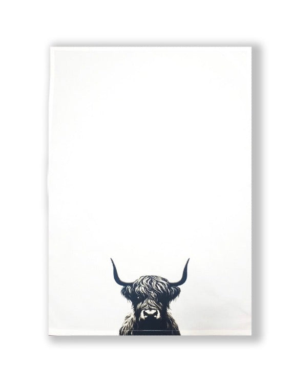 Highland Cow Tea Towel