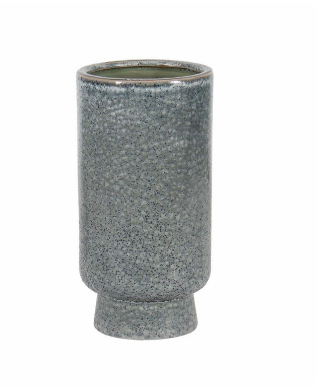Navy Mottled Glaze Ceramic Vase