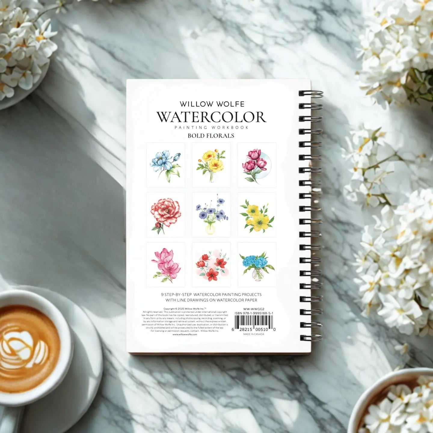 Bold Florals Watercolour Workbook
