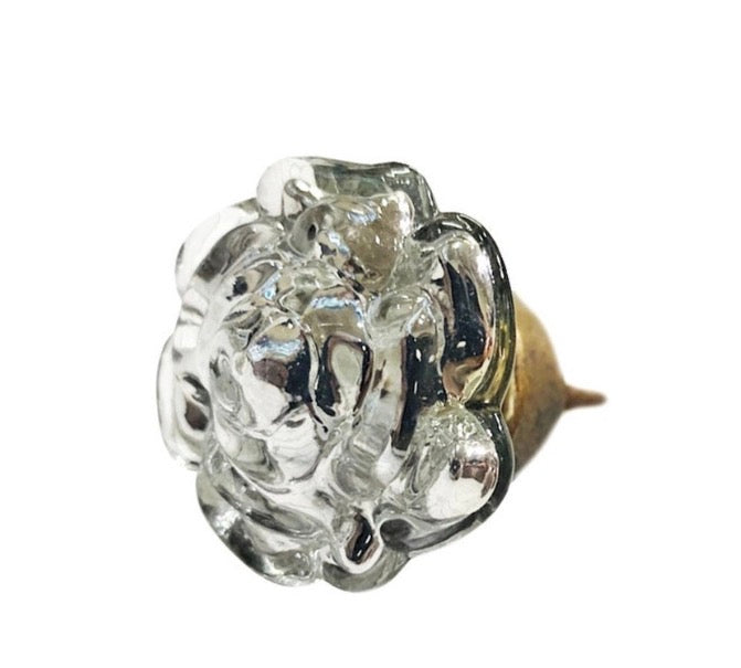 Water Rose Glass Knob