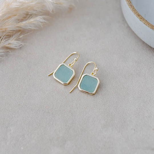 Florence Earrings | Amazonite