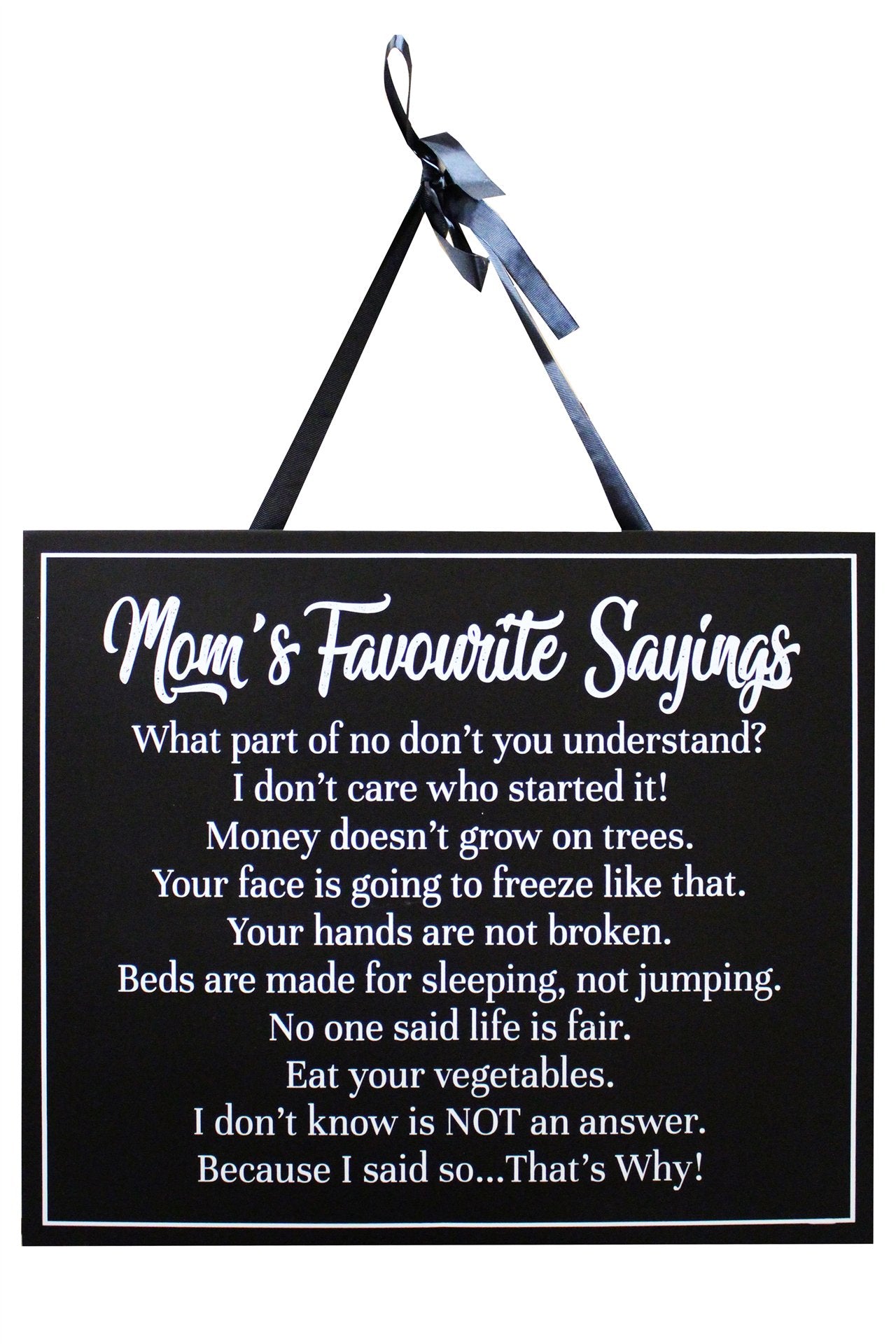 ‘Mom’s Favourite Sayings’ Wall Art
