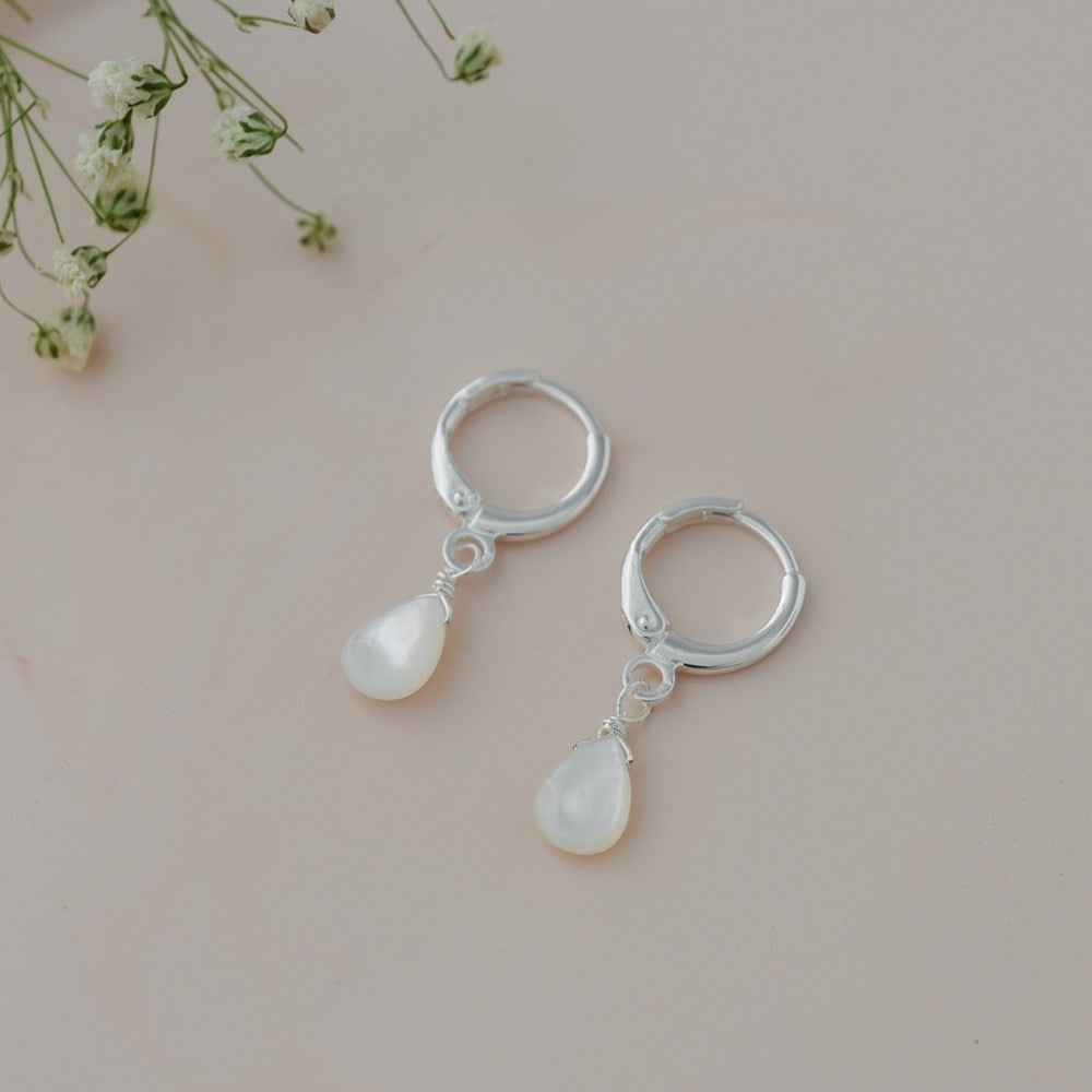 Zia Hoops | Mother of Pearl