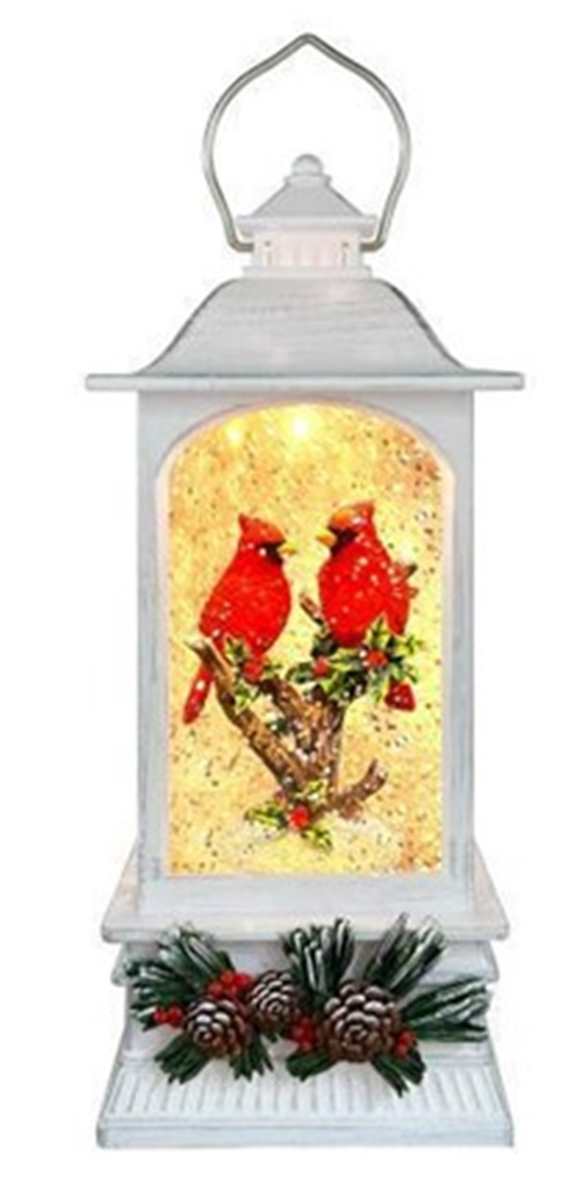 LED Lantern w/ Cardinals