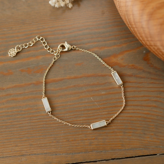 Harper Tennis Bracelet | Mother of Pearl