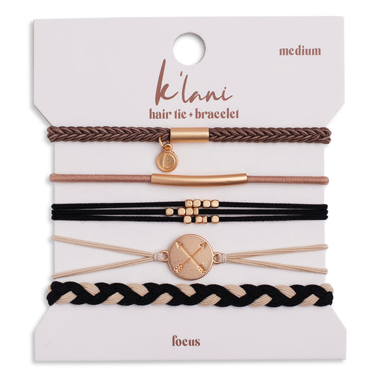 K’lani Hair Tie/Bracelet Set | Focus