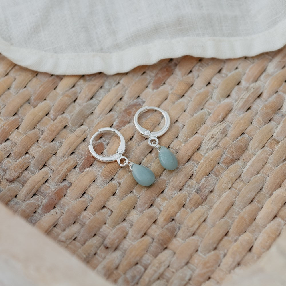 Zia Hoops | Amazonite