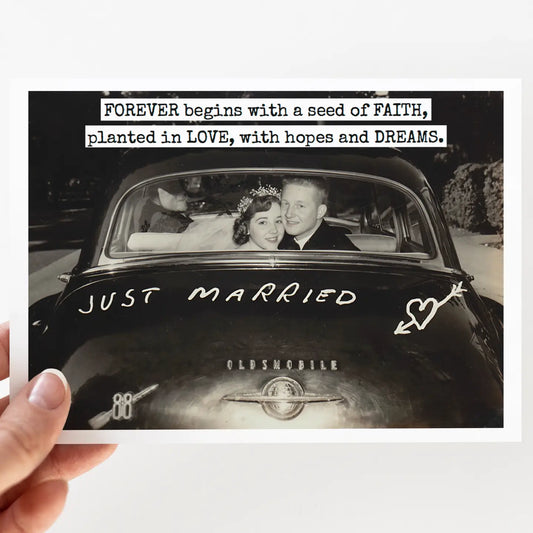 Forever Begins With A Seed Of Faith Greeting Card