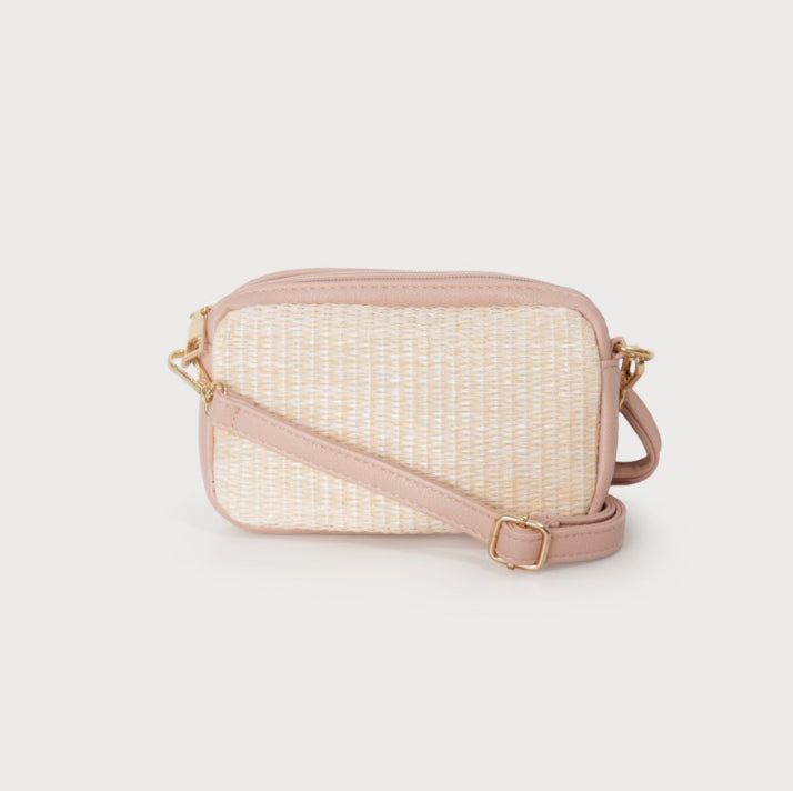 Raffia Crossbody Bag