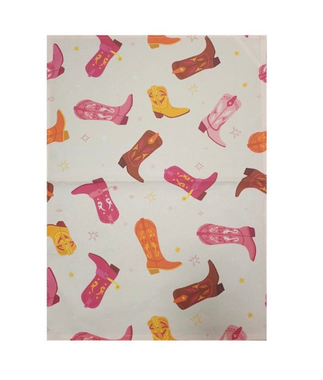 Cowboy Boots Tea Towel