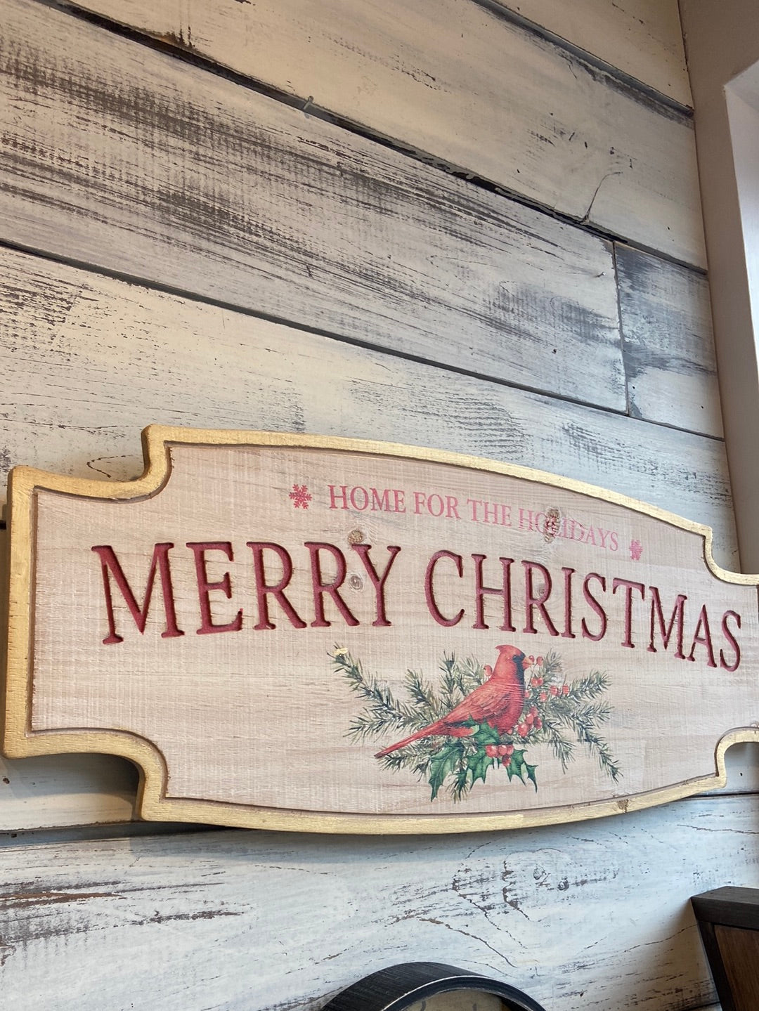 Home For The Holidays Cardinal Sign