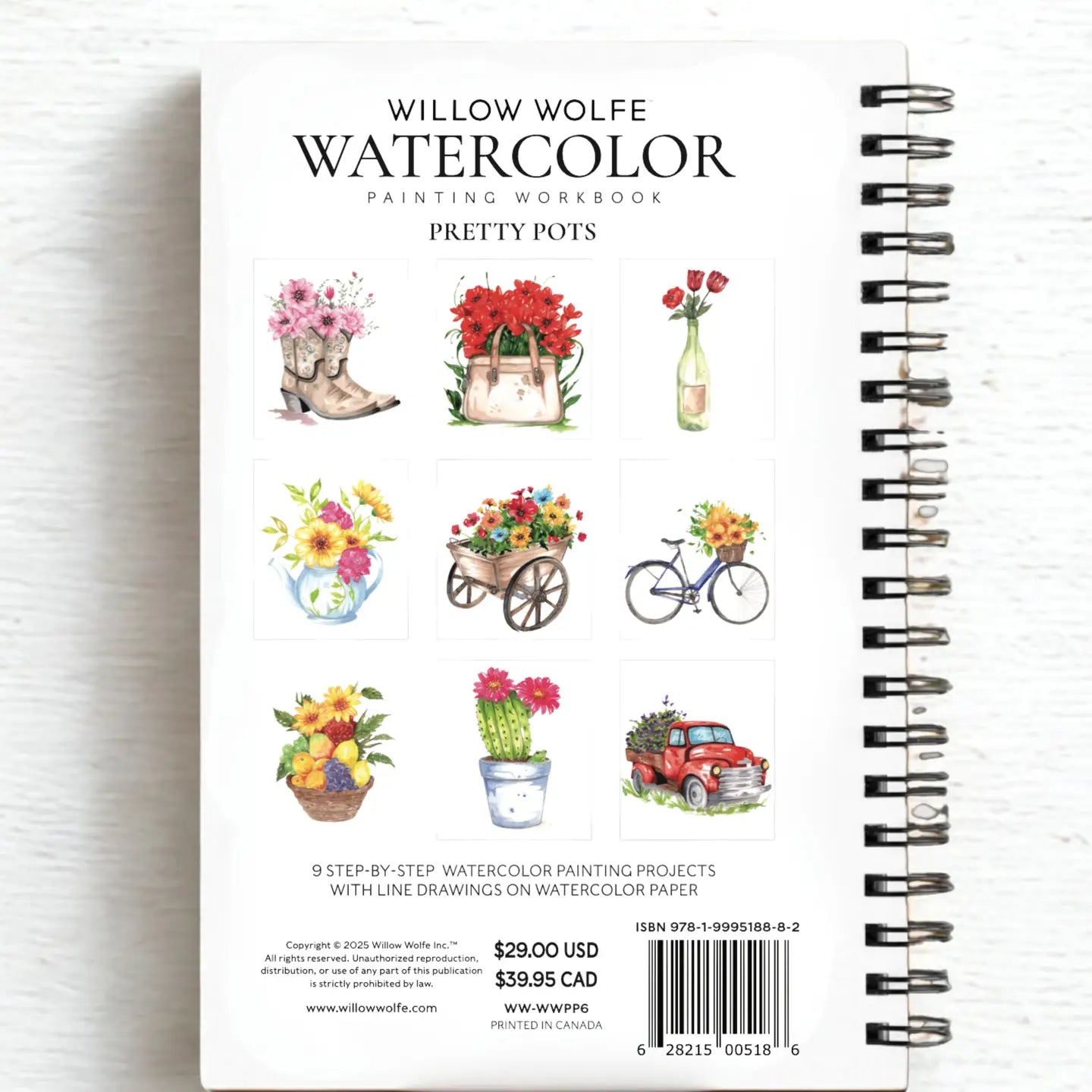 Pretty Pots Watercolour Workbook