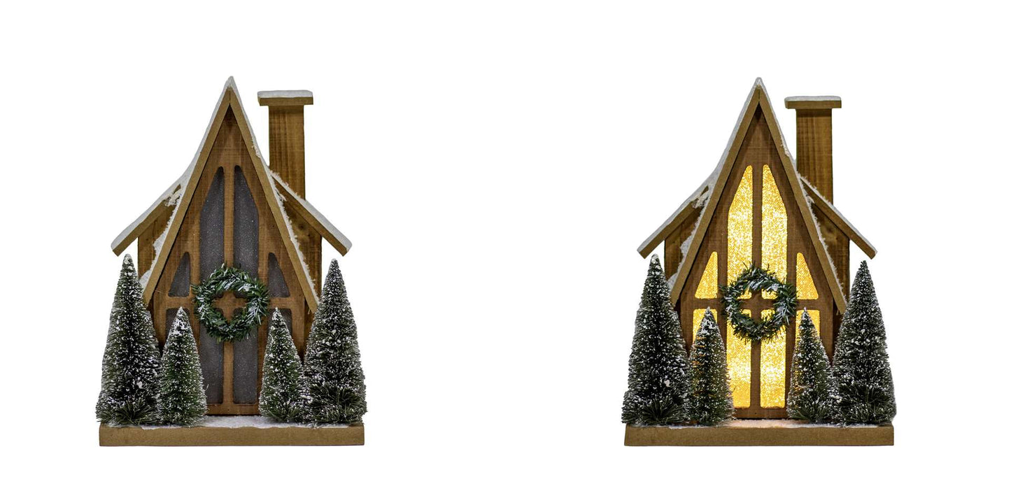 Small LED House w/ Greenery