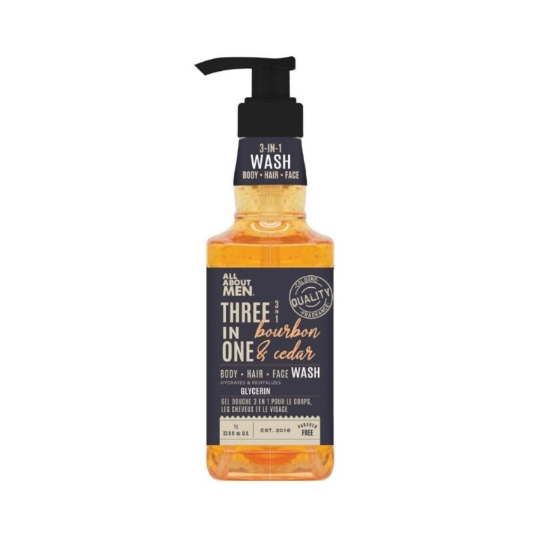 3-IN-1 Hair, Face & Body Wash | Bourbon & Cedar