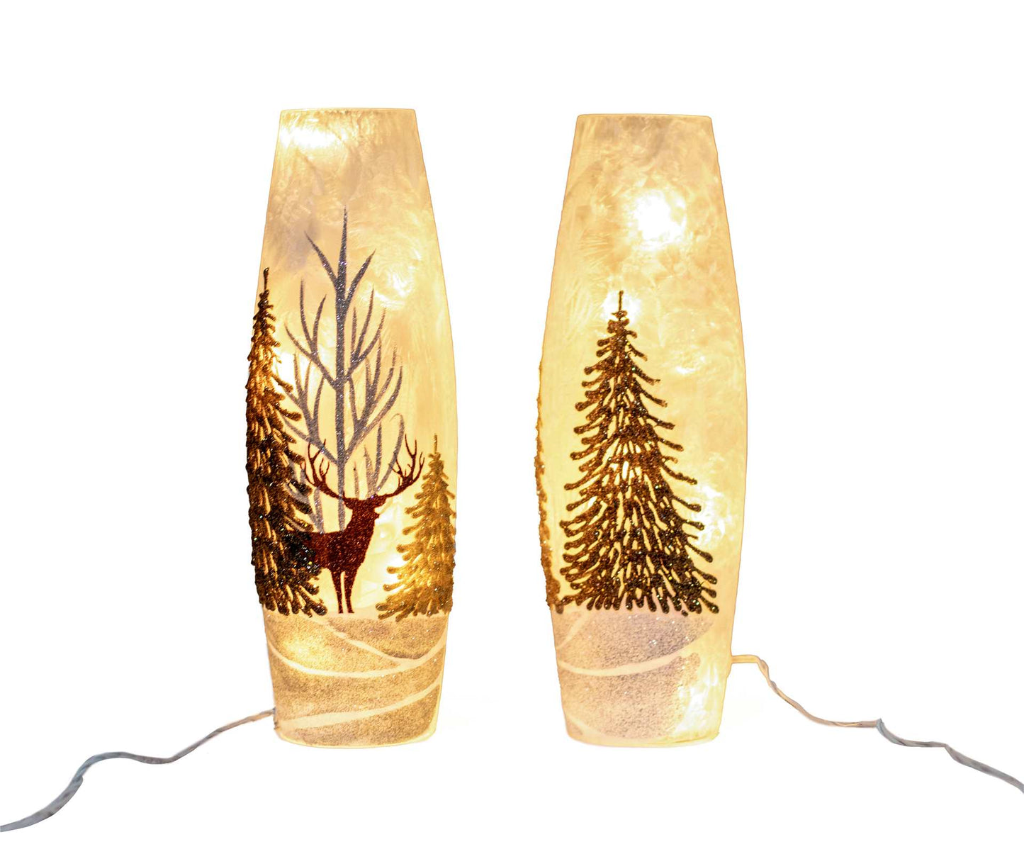 LED Glass Forest Lamp