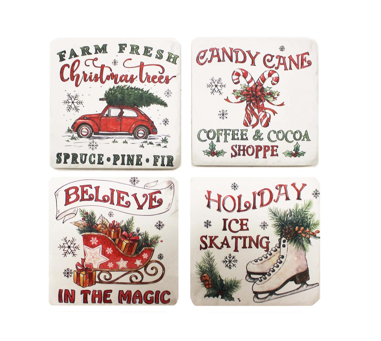 Christmas Traditions Coaster Set