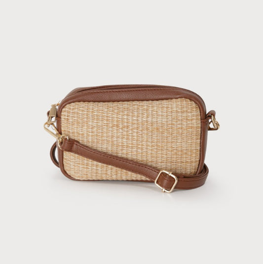 Raffia Crossbody Bag