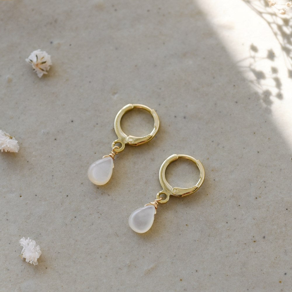 Zia Hoops | Mother of Pearl