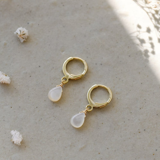 Zia Hoops | Mother of Pearl