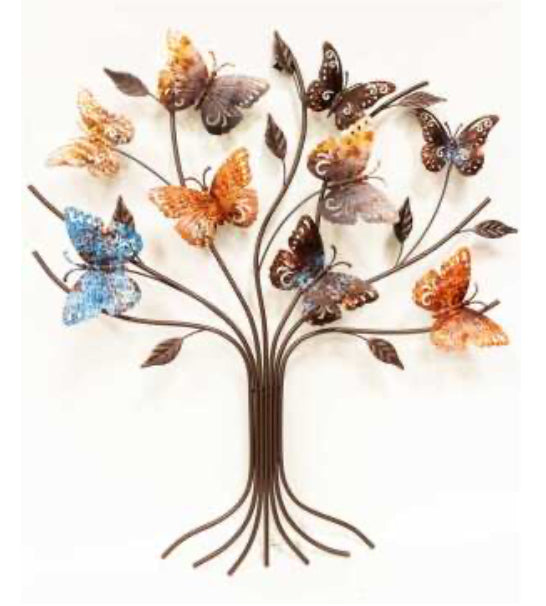 Bronze Butterfly Tree Wall Art
