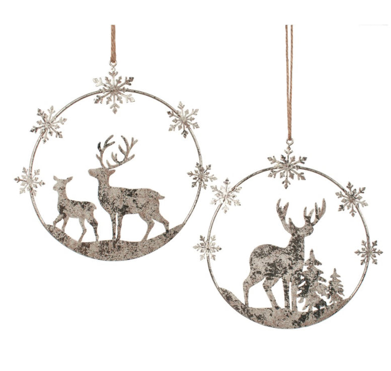 Silver Deer Ornament