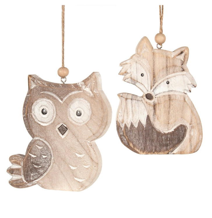 Natural Wood Critter Ornament