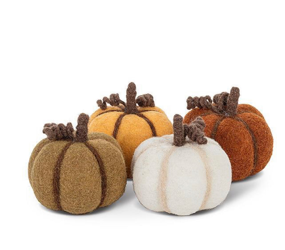 Small Felt Pumpkins