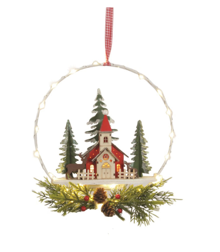 Church Wreath Ornament