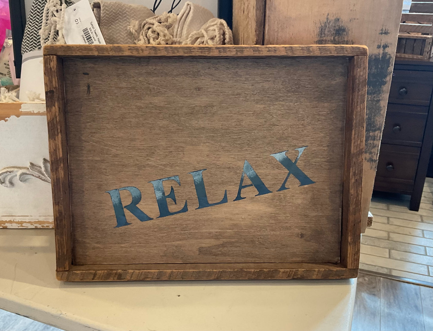 Relax Wooden Sign