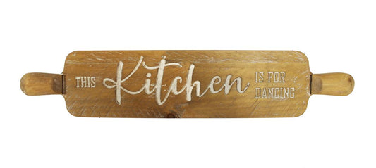 This Kitchen Is For Dancing Rolling Pin Wall Art
