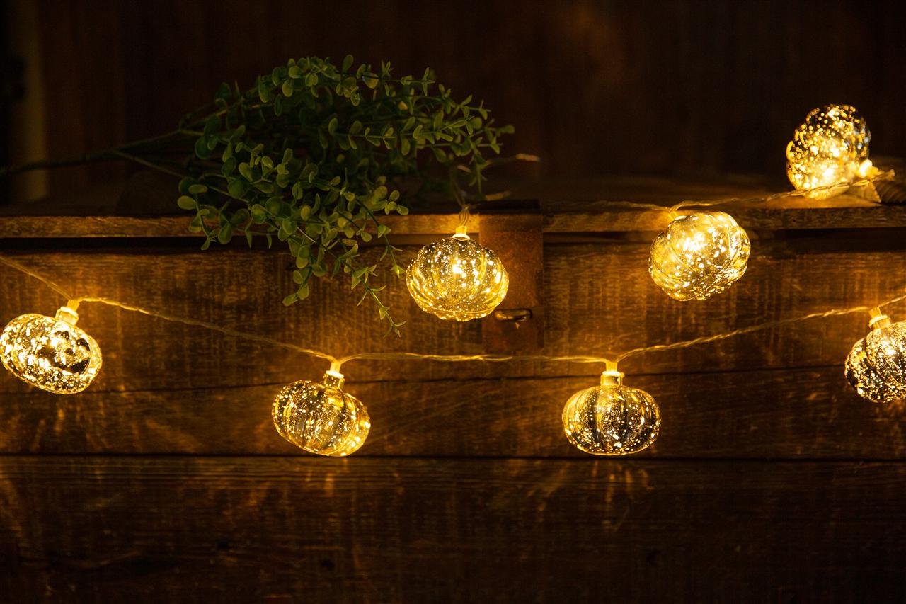 Gold Pumpkin String Lights