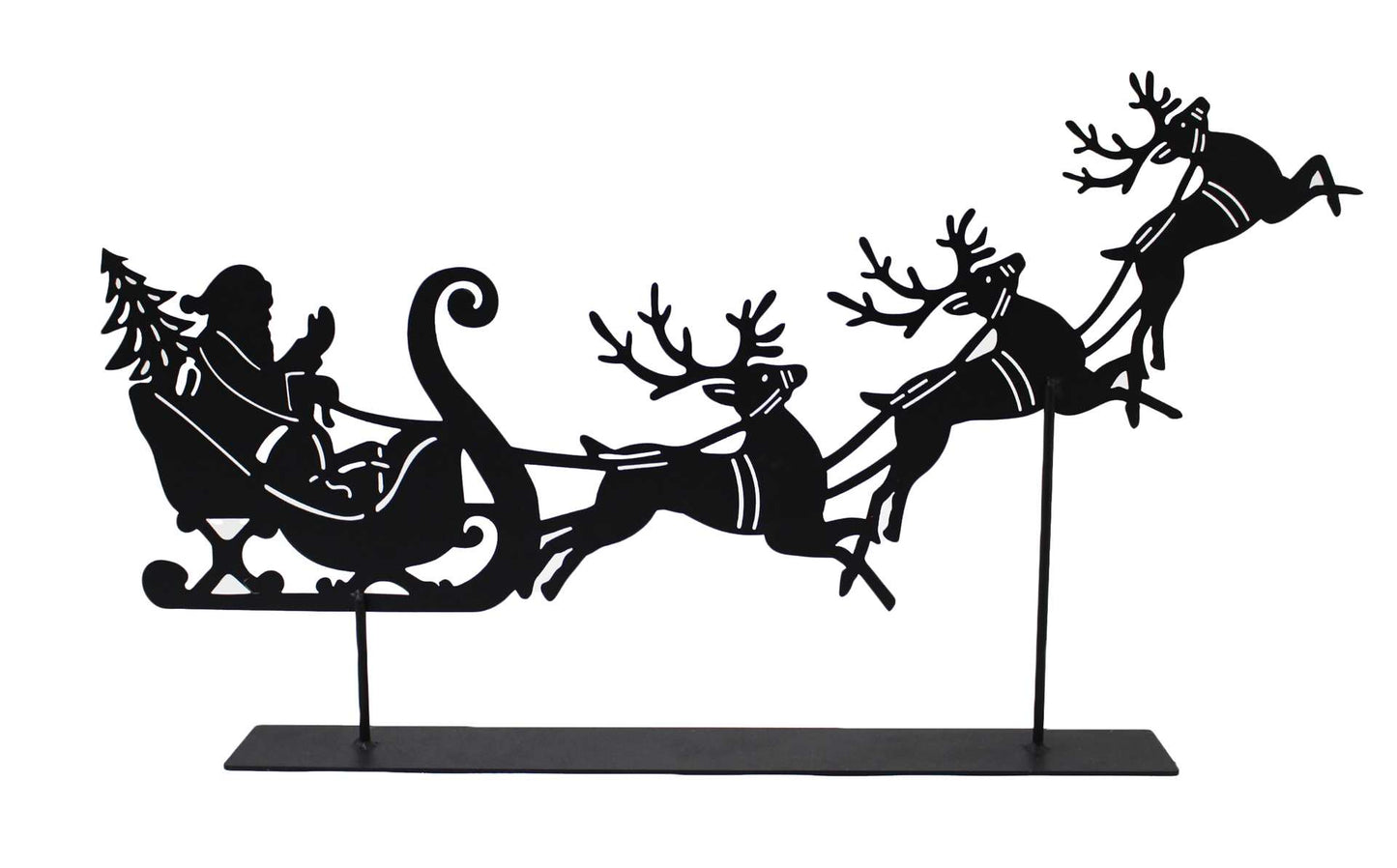 Metal Santa and Reindeer