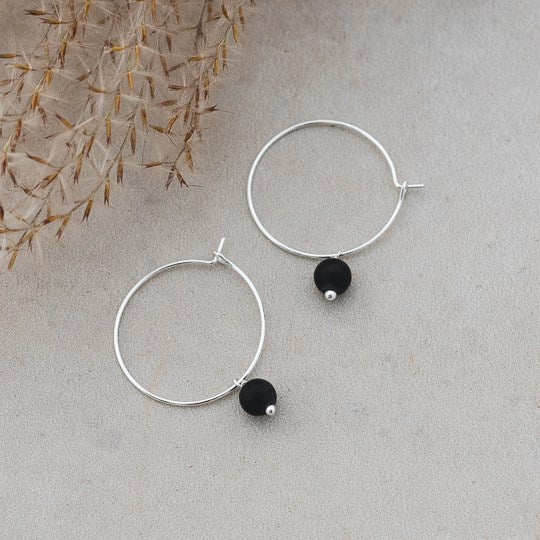 Bellamy Hoops | Matte Black Onyx