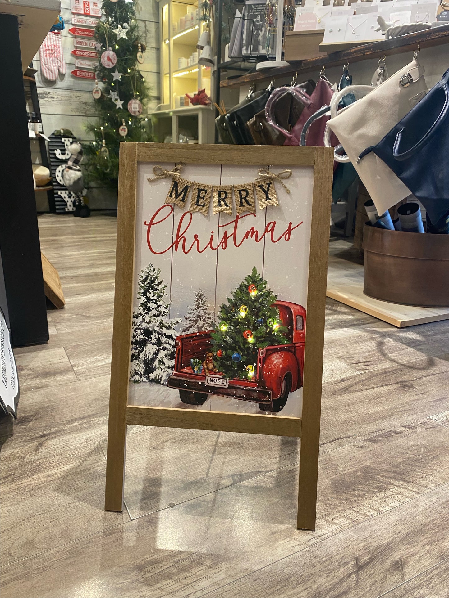 Winter Truck A-Frame Sign