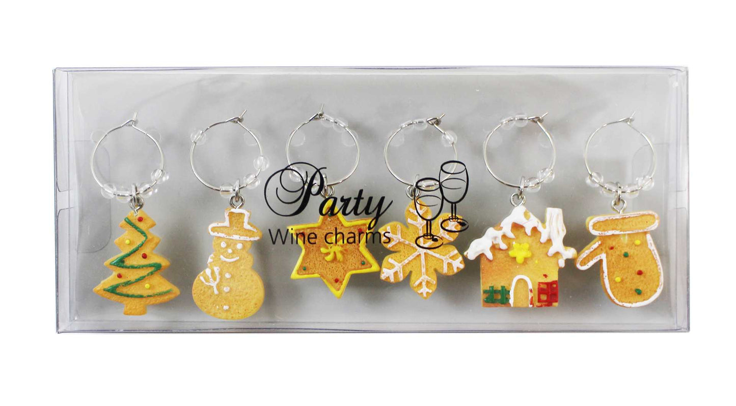 Christmas Wine Charm Set