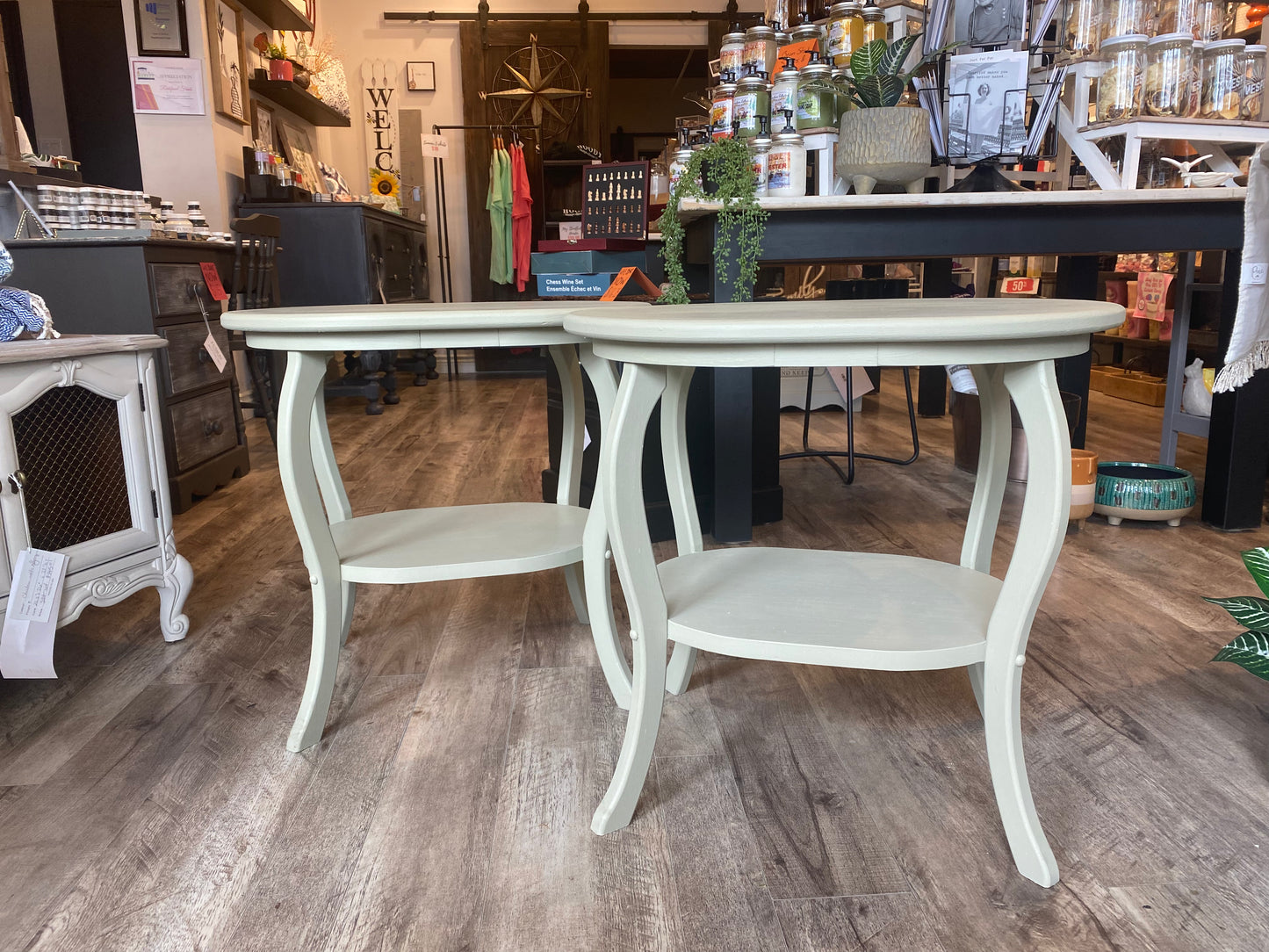 End Tables: Custom Mix of Lichen/Chasmere