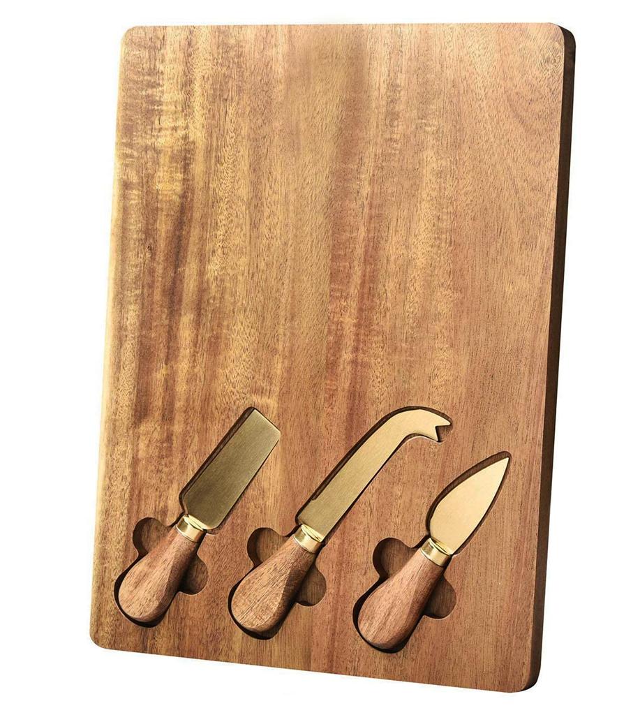 Cheese Knives and Cutting Board Set