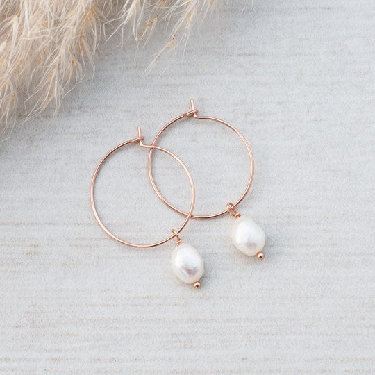 Bellamy Hoops | White Pearl