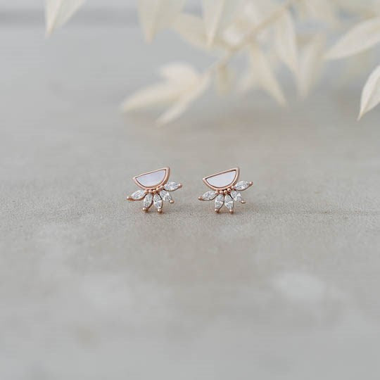 Antique Studs | Mother of Pearl