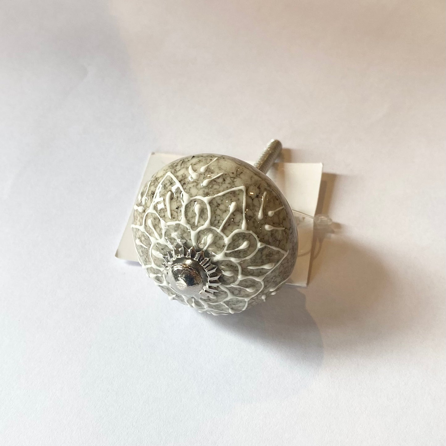 Grey Painted Ceramic Knob